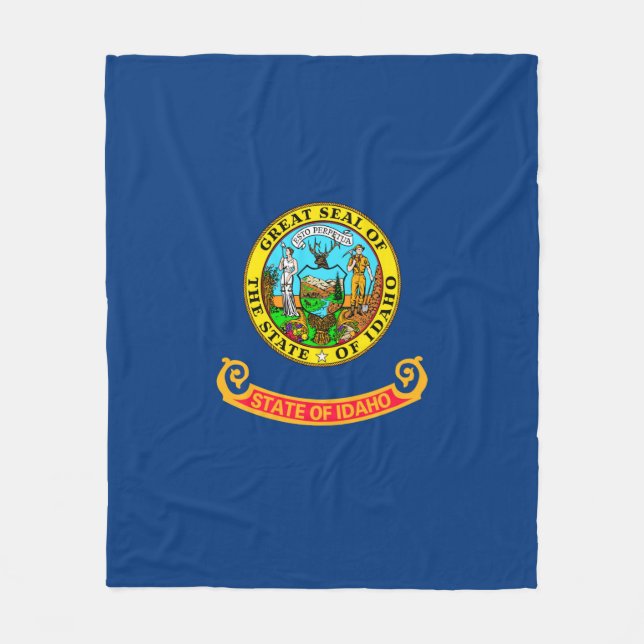 Couverture Polaire Décor Design Drapeau D'État Idaho (Devant)