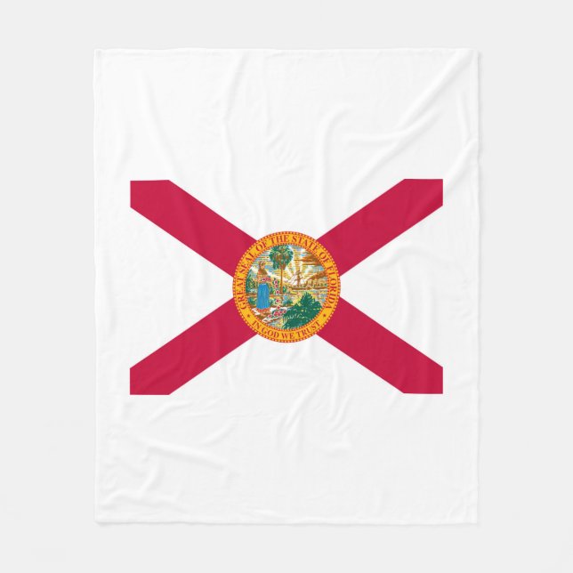 Couverture Polaire Décor design du drapeau de l'État de Floride (Devant)