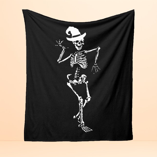 Couverture Polaire Décor Halloween squelette os (Skeleton Bones Halloween Decor Fleece Blanket)