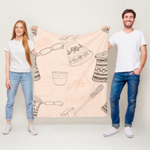 Couverture Polaire Décor minimaliste élégant café turc