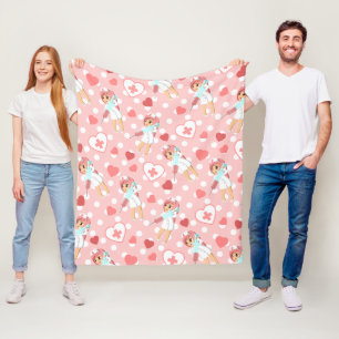 Couverture Polaire Décora à point rose Menhera Kei Kawaii
