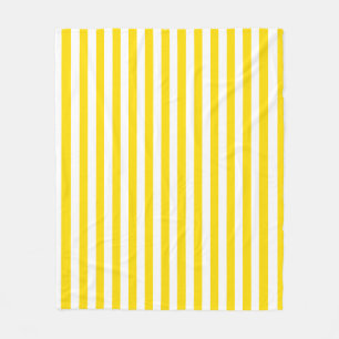 Couverture Polaire Décoratif élégant de rayure blanche jaune élé