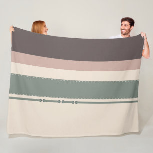 Couverture Polaire Décoration intérieure minimaliste à rayures pastel