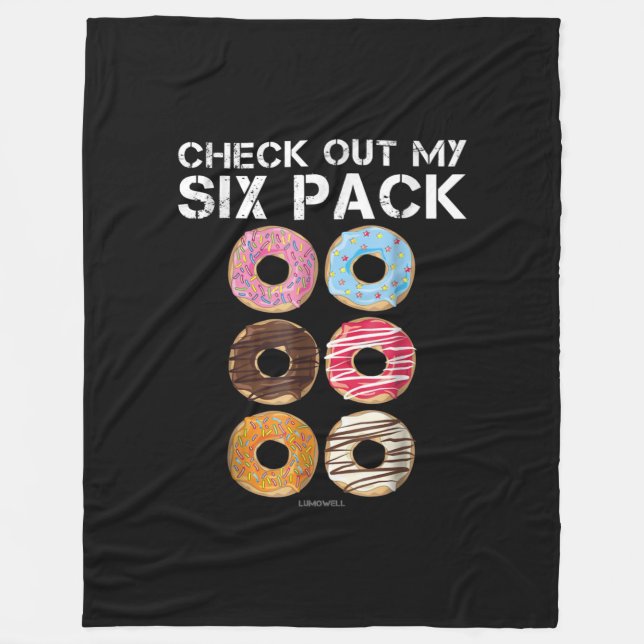Couverture Polaire Découvrez Mon Donut Six Pack - Gymnase Drôle (Devant)