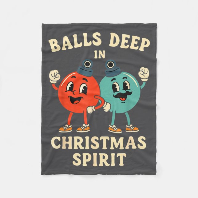 Couverture Polaire Deep In Christmas Srit Funny Retro Holiday Humor  (Devant)
