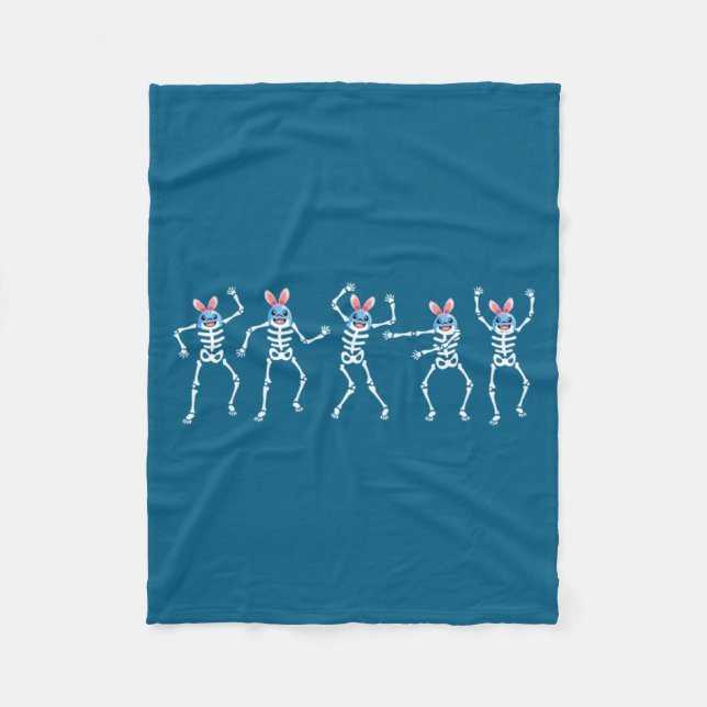Couverture Polaire Défi de danse de squelettes dansants Conception de (Devant)