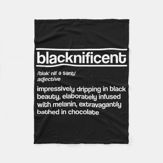 Couverture Polaire Définition Blacknificent Histoire noire Fierté noi (Devant)