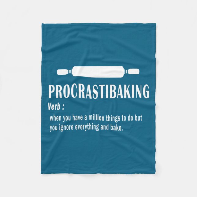 Couverture Polaire Définition drôle de Procrastibaking - Amoureux de  (Devant)