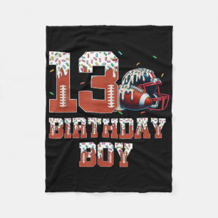 Couverture Polaire Dégout de football 13e anniversaire garçon fan de