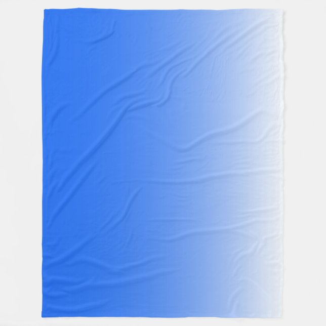Couverture Polaire dégradé à deux tons ombre électrique bleu (Devant)