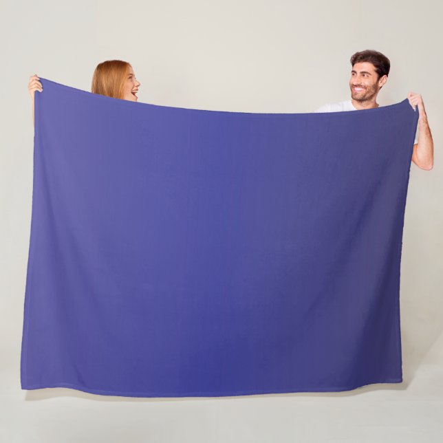 Couverture Polaire Dégradé Bleu Indigo (En situation)