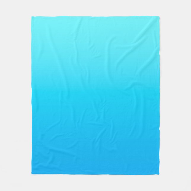 Couverture Polaire Dégradé de couleur bleu (Devant)