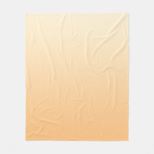 Couverture Polaire Dégradé des couleurs Jaune et Pêche (Devant)