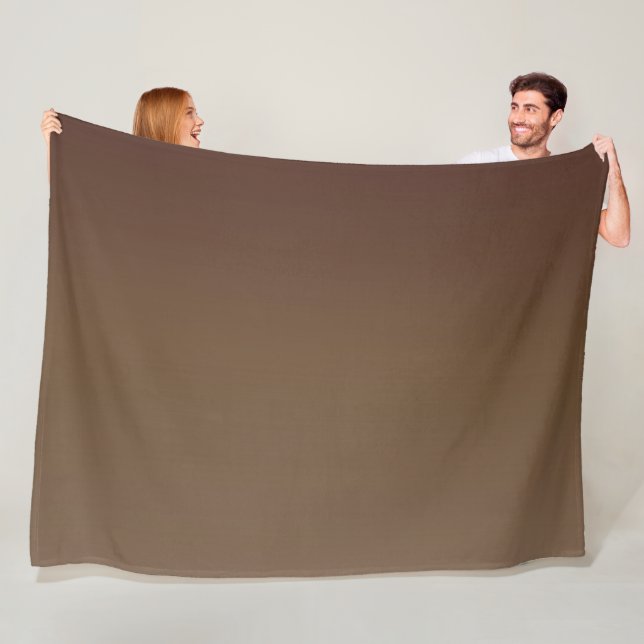 Couverture Polaire Dégradé marron (En situation)