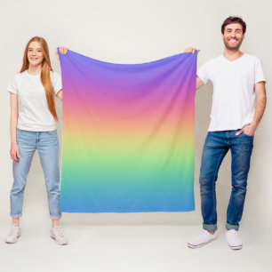 Couverture Polaire Dégradé profond arc-en-ciel