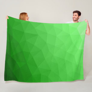 Couverture Polaire Dégradé vert clair motif lumineux de maille géomét