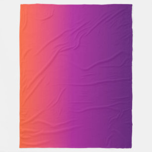 Couverture Polaire dégradé violet, rose et orange foncé
