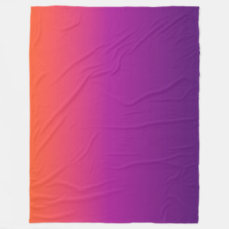 Couverture Polaire dégradé violet, rose et orange foncé