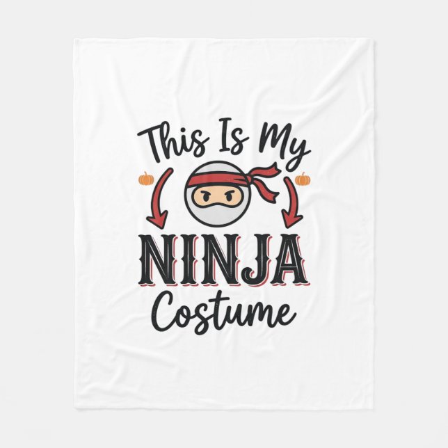 Couverture Polaire Déguisement de ninja drôle Design vectoriel Hallow (Devant)