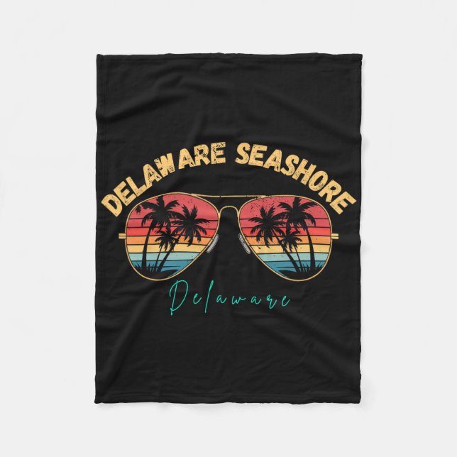 Couverture Polaire Delaware Seashore Delaware Souvenir Surfboard  (Devant)
