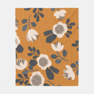 Couverture Polaire Délicat motif végétal Vintage
