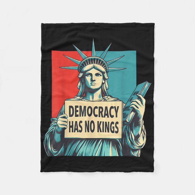 Couverture Polaire Democracy Has No Kings 4th Of July Statue Of Liber (Devant)