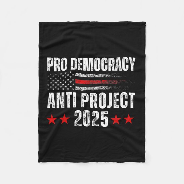 Couverture Polaire Démocratie Anti Project 2025 Stop Project 2025 Ant (Devant)