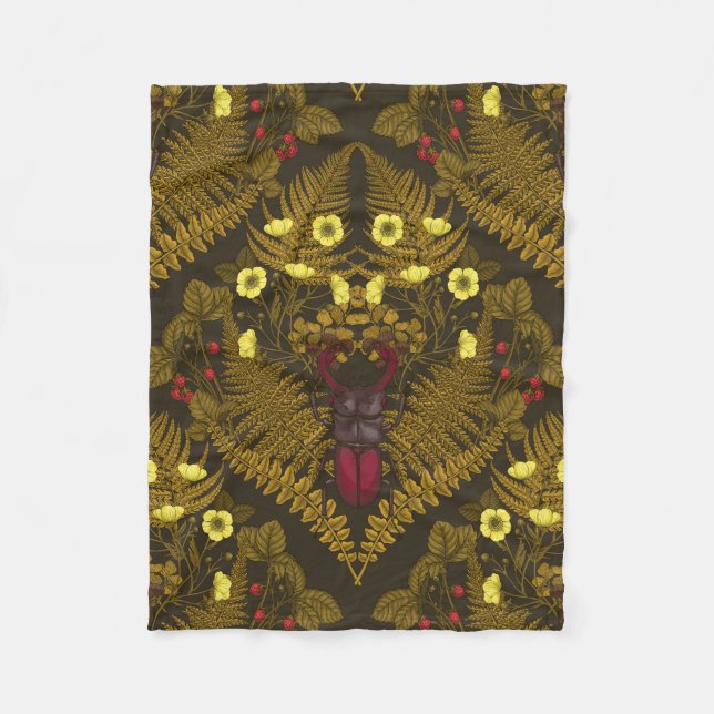 Couverture Polaire Dendroctones et fougères (Devant)