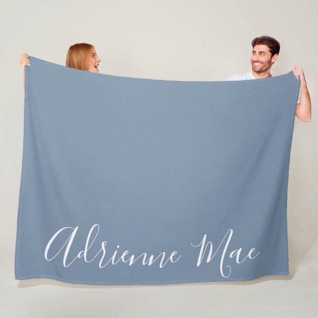 Couverture Polaire Denim Blue Simply Personnalisé (En situation)