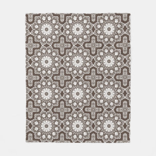 Couverture Polaire Dentelle blanche