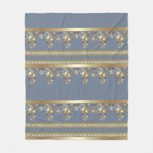 Couverture Polaire Dentelle d'or