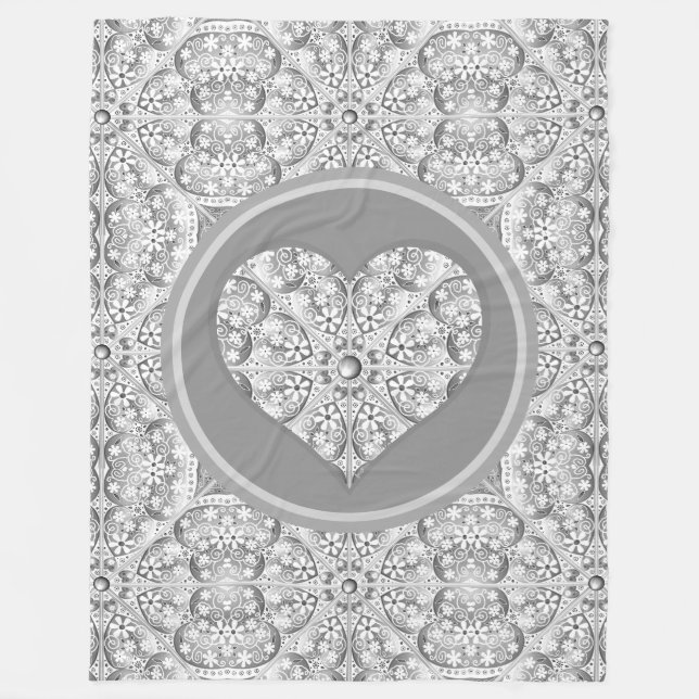 Couverture Polaire Dentelle en céramique Gris (Devant)