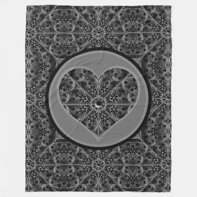 Couverture Polaire Dentelle en céramique Noir (Devant)