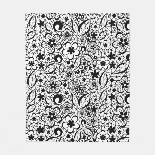 Couverture Polaire Dentelle noire (Devant)