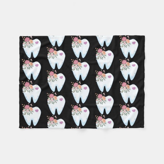 Couverture Polaire Dentiste dentaire Orthodontiste adjoint dentaire (Devant (Horizontal))