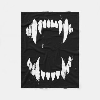 Couverture Polaire Dents de monstre de loup de chien vampire d'Hallow