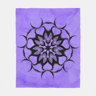 Couverture Polaire Dents Et Monstres De Mandala Gothique Violets