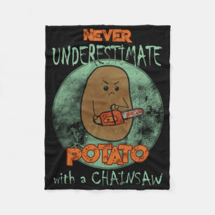 Couverture Polaire Déplaisant Angry Potato Chainsaw Horreur Movie Ama
