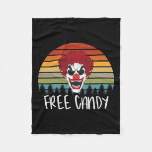 Couverture Polaire Déplaisant Clown Vintage Rétro Effrayant Mal Horre