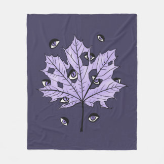 Couverture Polaire Déplaisants yeux de feuilles pourpres - Nature got