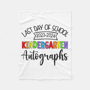 Couverture Polaire Dernier Jour De L'École Autographe Maternelle Grad