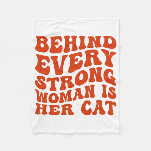 Couverture Polaire derrière chaque femme forte se trouve son chat