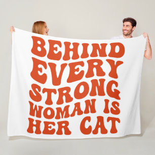 Couverture Polaire derrière chaque femme forte se trouve son chat