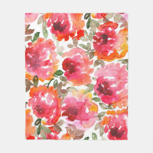 Couverture Polaire Des roses rouges en habit, des motifs sans soudure