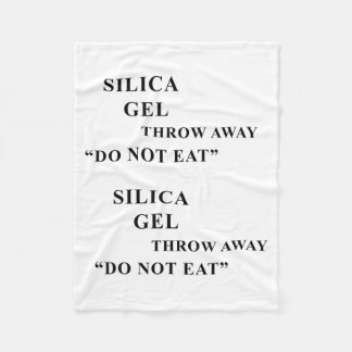 Couverture Polaire Desiccant Silica Gel Throw Away Do Not Eat Funny I