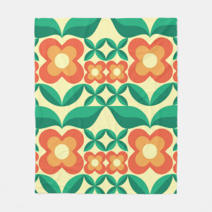 Couverture Polaire Design Arrière - plan - fleurs et feuilles. Nature