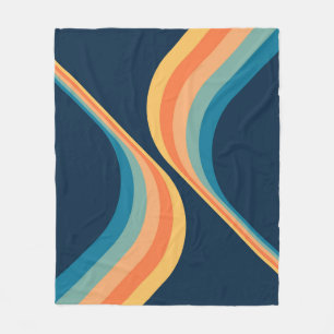 Couverture Polaire Design coloré d'ailes de style rétro
