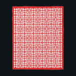 Couverture Polaire Design d'art géométrique vintage Red Christmas<br><div class="desc">Laissez-vous envelopper par une chaleur festive avec cette couverture en polaire rouge de Noël d'inspiration vintage, ornée d'un design géométrique de courtepointes. Alliant harmonieusement une esthétique de ferme moderne au charme des grands millénaires, cette couverture confortable ajoute une touche d'élégance nostalgique à votre décor de vacances. Que vous soyez en...</div>