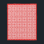 Couverture Polaire Design d'art géométrique vintage Red Christmas<br><div class="desc">Laissez-vous envelopper par une chaleur festive avec cette couverture en polaire rouge de Noël d'inspiration vintage, ornée d'un design géométrique de courtepointes. Alliant harmonieusement une esthétique de ferme moderne au charme des grands millénaires, cette couverture confortable ajoute une touche d'élégance nostalgique à votre décor de vacances. Que vous soyez en...</div>