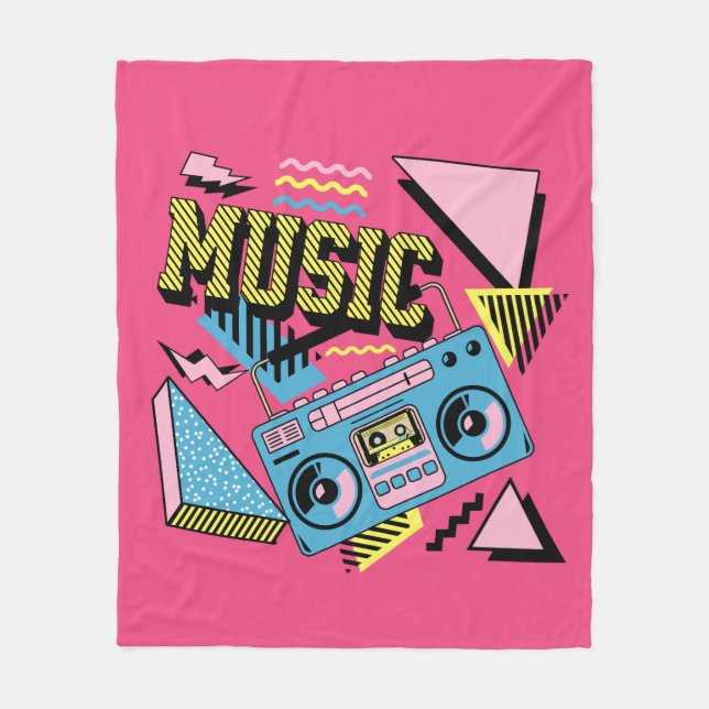 Couverture Polaire Design de boite de musique de style rétro (Devant)